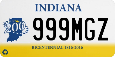 IN license plate 999MGZ