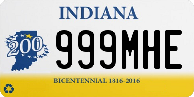 IN license plate 999MHE