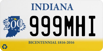 IN license plate 999MHI