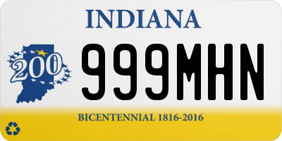 IN license plate 999MHN