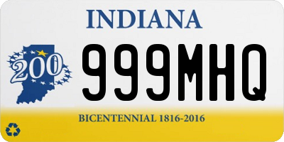 IN license plate 999MHQ