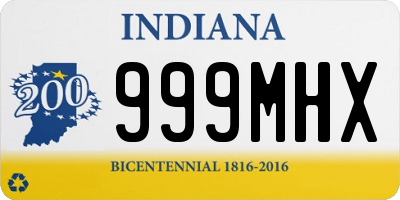IN license plate 999MHX