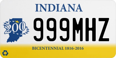 IN license plate 999MHZ