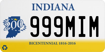 IN license plate 999MIM
