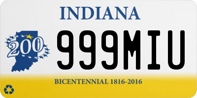 IN license plate 999MIU