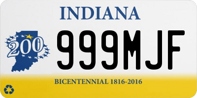 IN license plate 999MJF