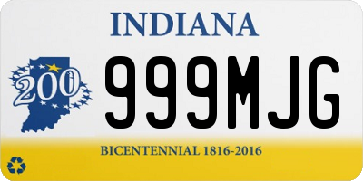 IN license plate 999MJG