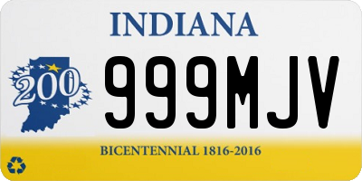 IN license plate 999MJV