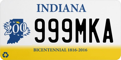 IN license plate 999MKA