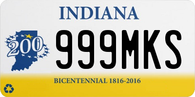 IN license plate 999MKS