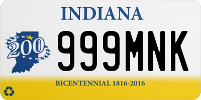 IN license plate 999MNK