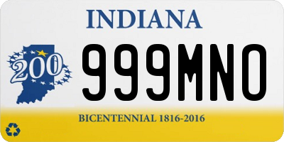 IN license plate 999MNO