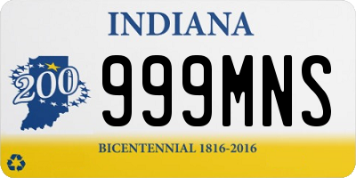 IN license plate 999MNS