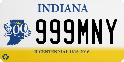 IN license plate 999MNY