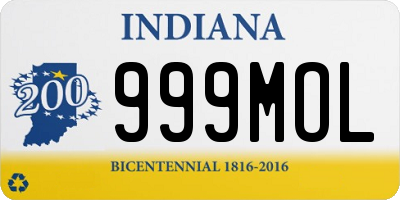 IN license plate 999MOL