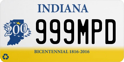 IN license plate 999MPD