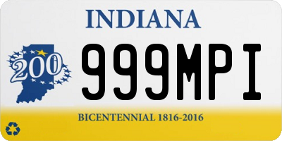 IN license plate 999MPI