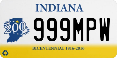 IN license plate 999MPW