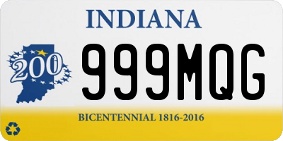 IN license plate 999MQG