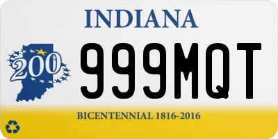 IN license plate 999MQT