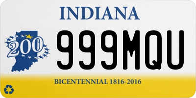IN license plate 999MQU