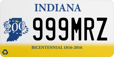 IN license plate 999MRZ