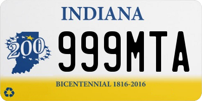IN license plate 999MTA