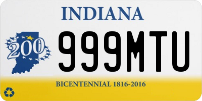 IN license plate 999MTU