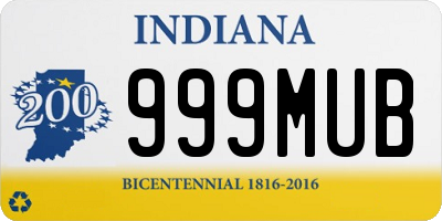 IN license plate 999MUB