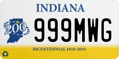 IN license plate 999MWG