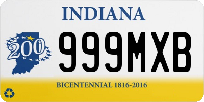 IN license plate 999MXB