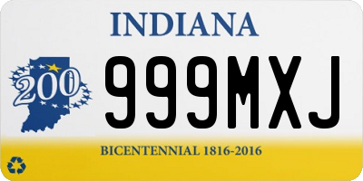 IN license plate 999MXJ