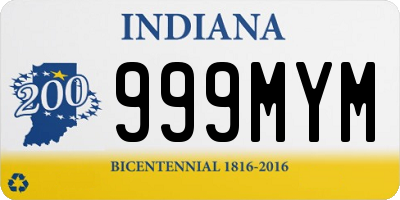 IN license plate 999MYM