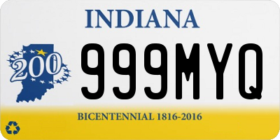 IN license plate 999MYQ