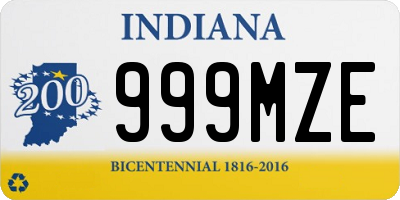 IN license plate 999MZE