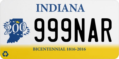 IN license plate 999NAR