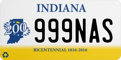 IN license plate 999NAS