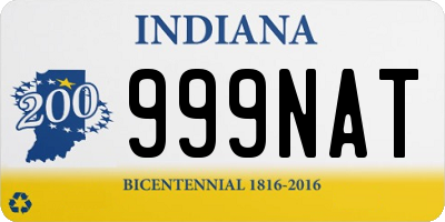 IN license plate 999NAT