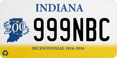 IN license plate 999NBC