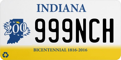 IN license plate 999NCH