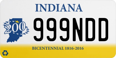IN license plate 999NDD