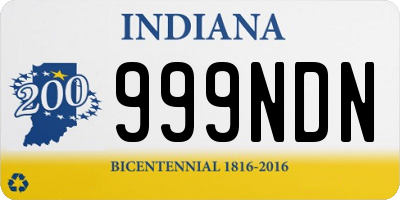 IN license plate 999NDN