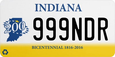 IN license plate 999NDR