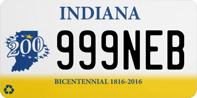 IN license plate 999NEB