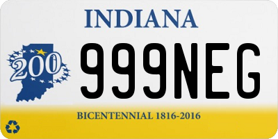 IN license plate 999NEG