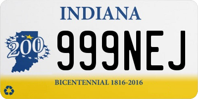 IN license plate 999NEJ