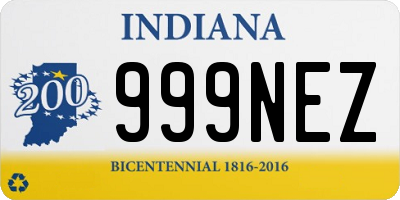 IN license plate 999NEZ