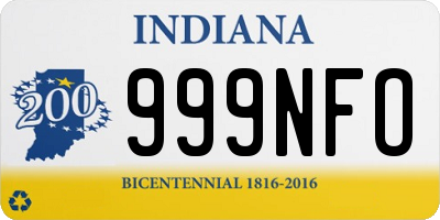 IN license plate 999NFO