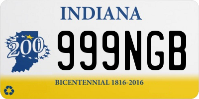 IN license plate 999NGB