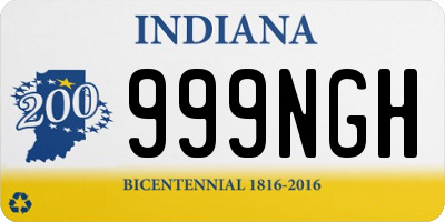 IN license plate 999NGH